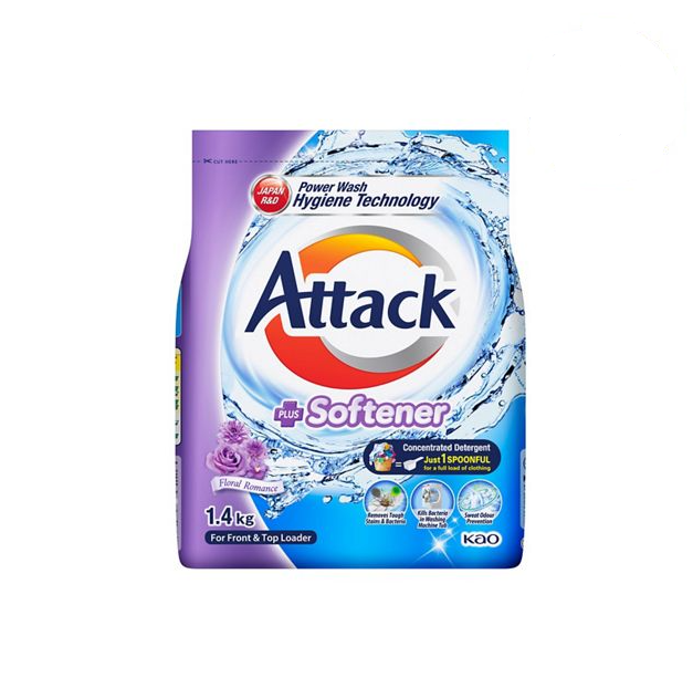 ATTACK Powder Detergent FLORAL ROMANCE 1.4KG x 8