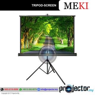 MEKI/VENOVA 70" x 70" (6鈥檟6鈥� TRIPOD LCD PROJECTOR SCREEN 4:3 PROJECTION