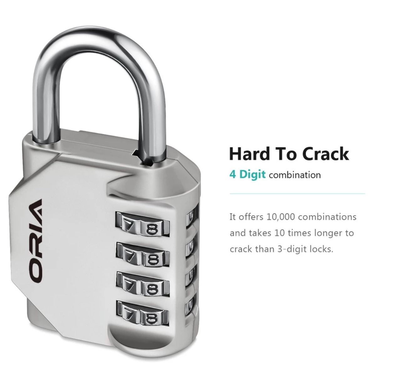 Oria Padlock Set for Sports Locker Cabinet and Toolbox (2 Pcs)