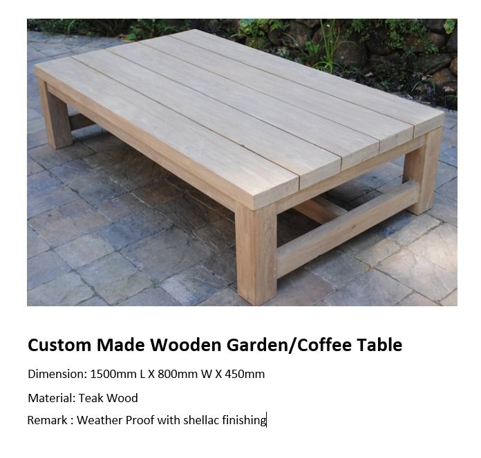 OEM *Custom Made Wooden Garden / Coffee Table