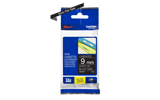 Brother TZe-325 White on Black (9mm) Tapes