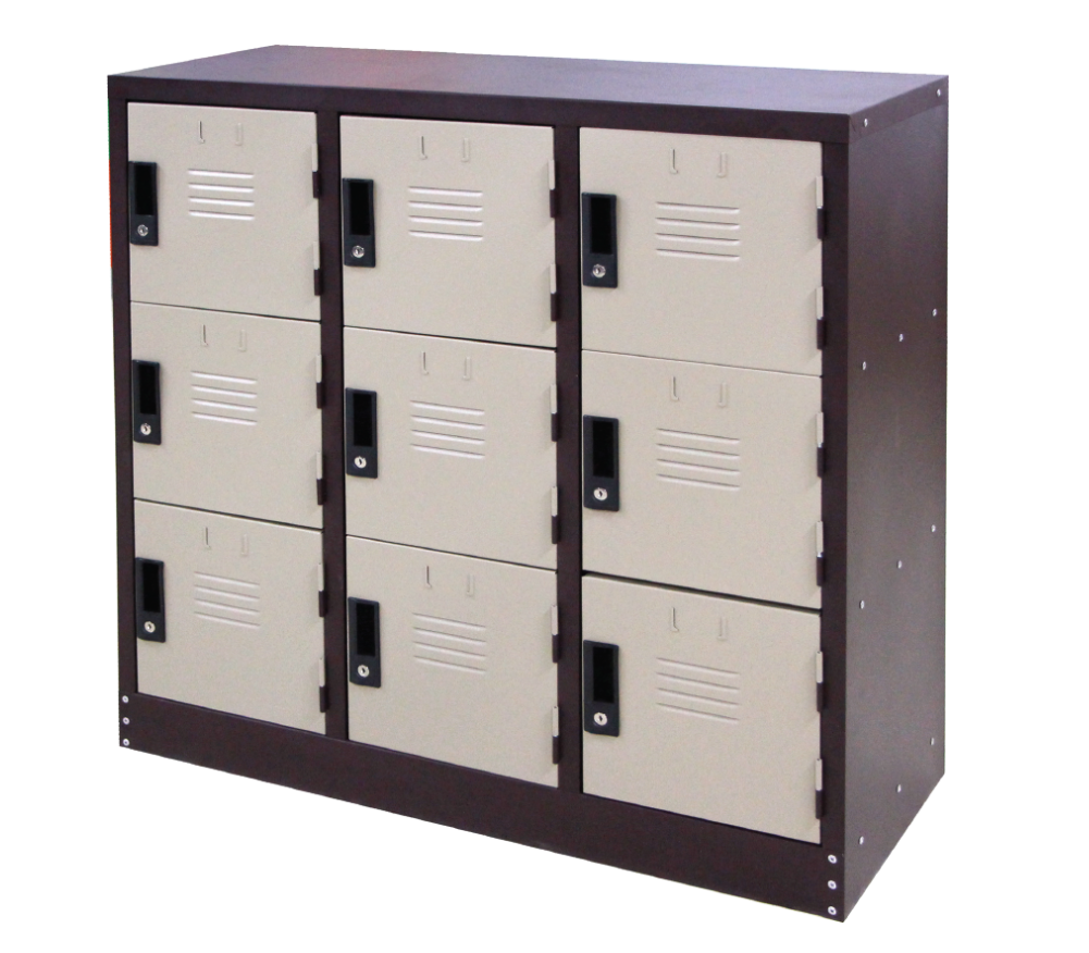 STERLING HALF HEIGHT 9 COMPARTMENT STEEL LOCKER (S129/A/AS & S130/A/AS)