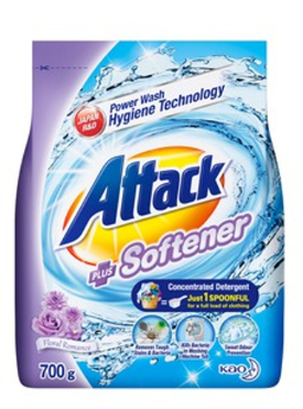 Attack Powder Detergent Plus Softener Floral Romance 12 Pack x 700g