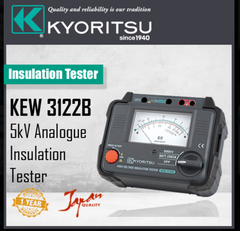 KYORITSU 3122B HIGH VOLTAGE INSULATION TESTER