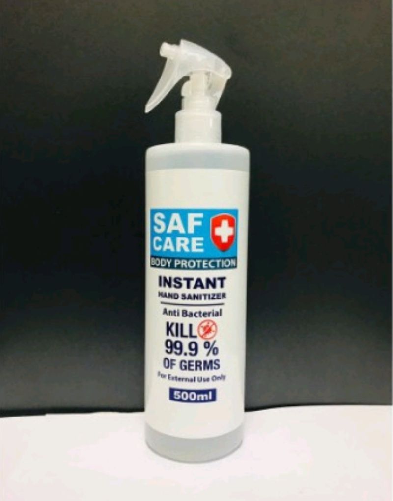 SAF CARE 75 % ALCOHOL Hospital Use Hand Sanitizer Anti Virus Hand Sanitiser (liquid) PUMP OR spray