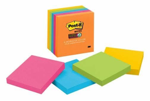 3M POST-IT PAD 654 SUPER STICKY 3 x 3 INCH 5s CUBE RIO 3M-654-5SSUC
