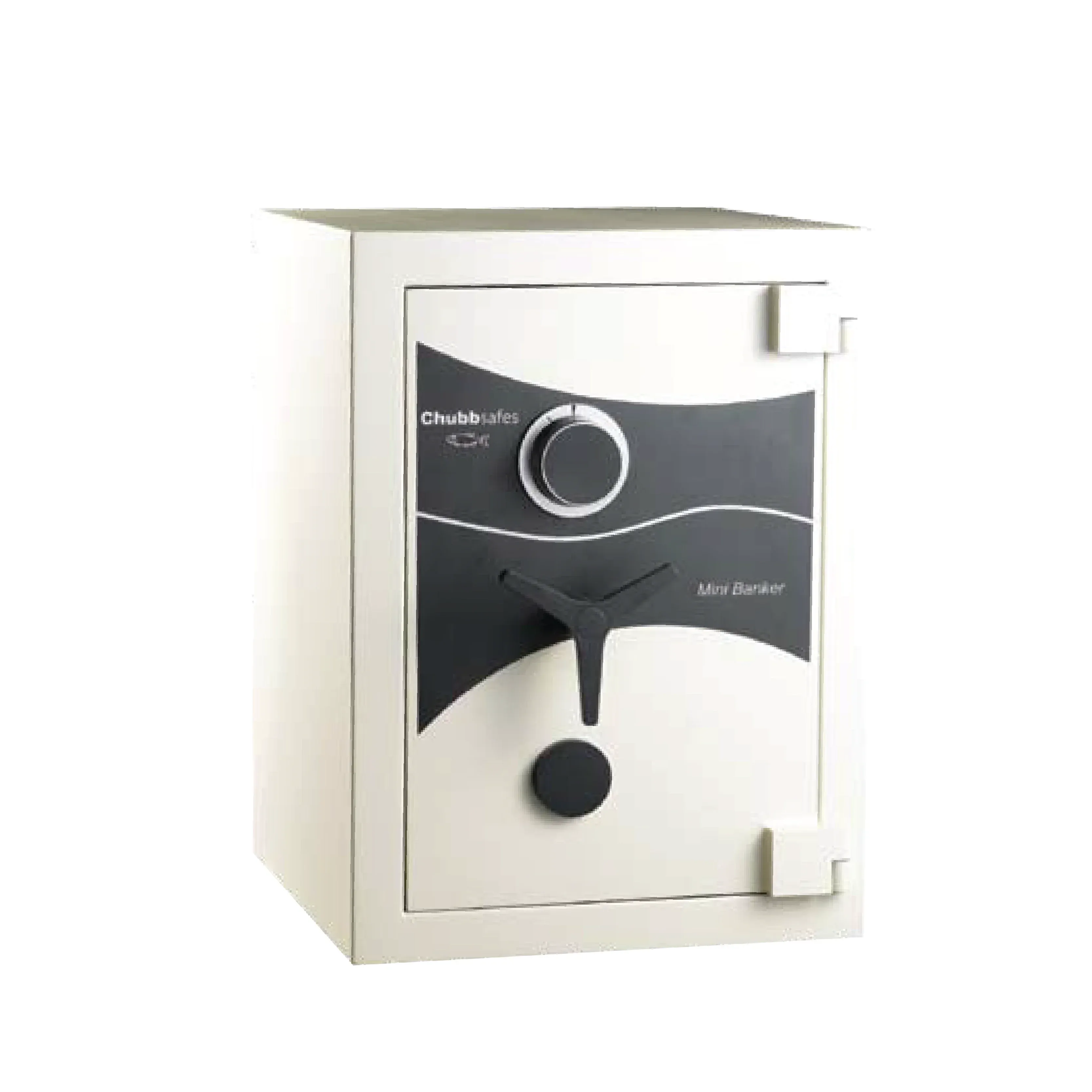 Chubbsafes Mini Banker safe secured by key lock and keyless combination lock