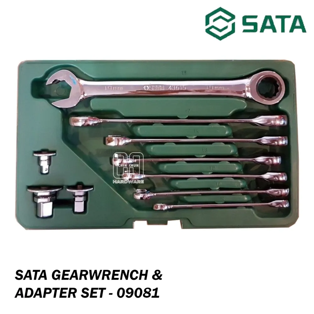 Sata 10 PC GEARWRECH & ADAPTER SET
