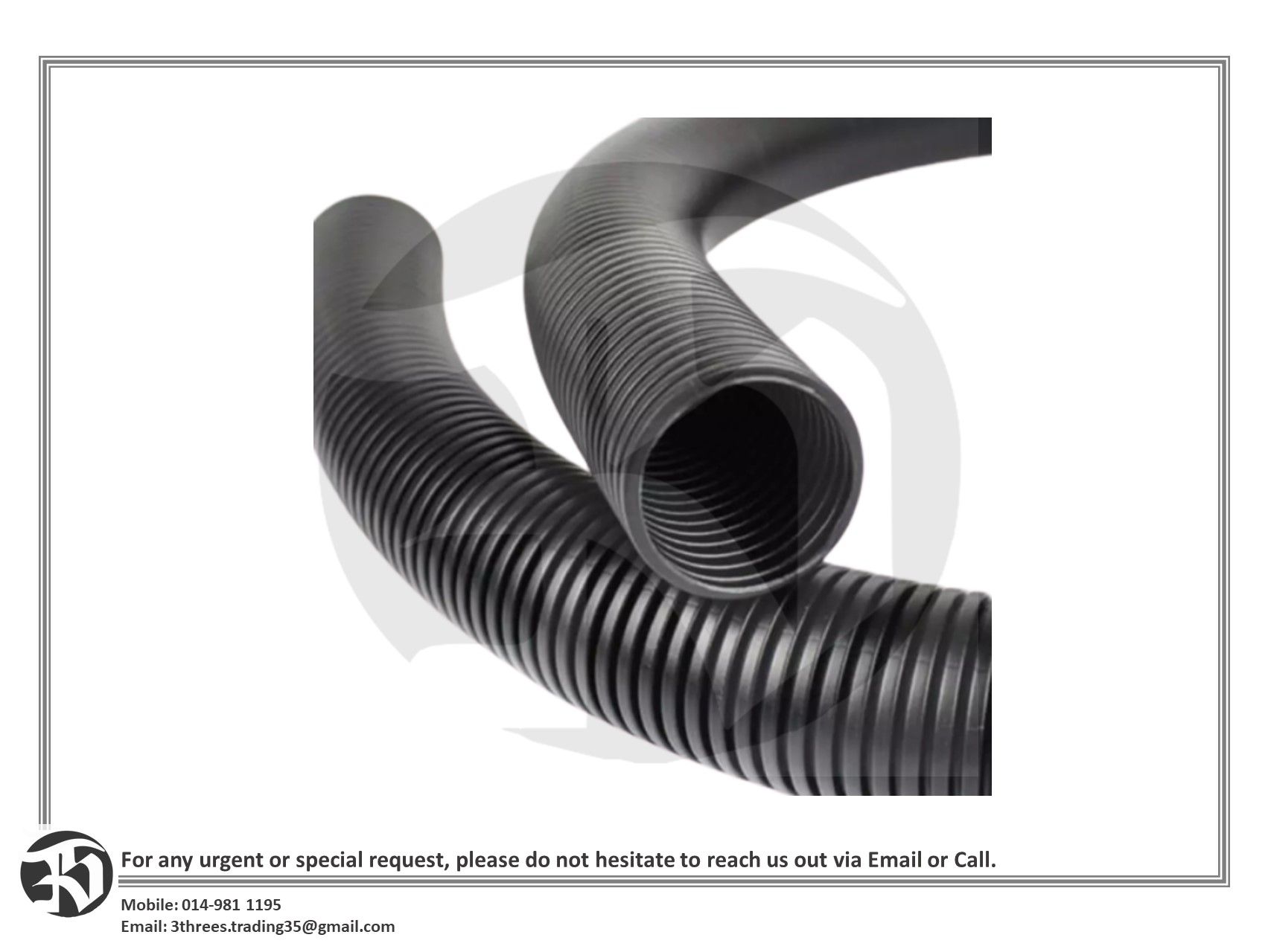 Flexible PVC Conduit Corrugated Tube (32mm, 40mm, 50mm)