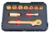 Temo 10Pc Metric 3/8" Dr. Safety Socket Set - Al-Br