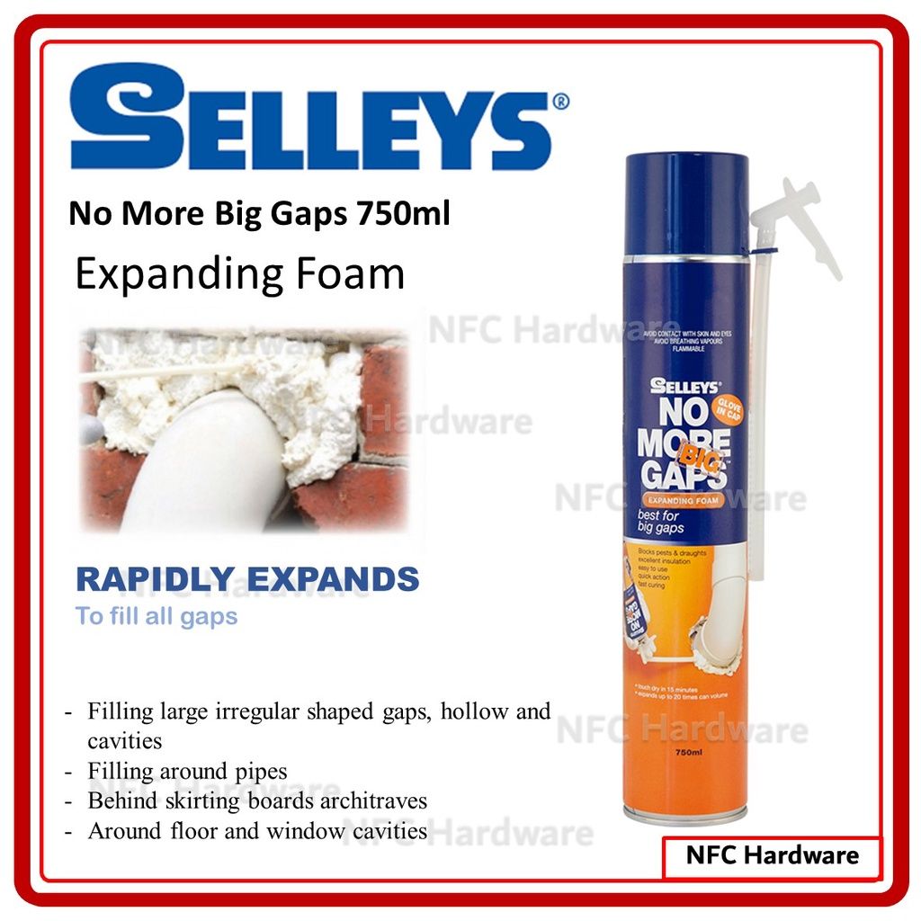 SELLEYS No More Big Gaps Expanding Foam 750ml