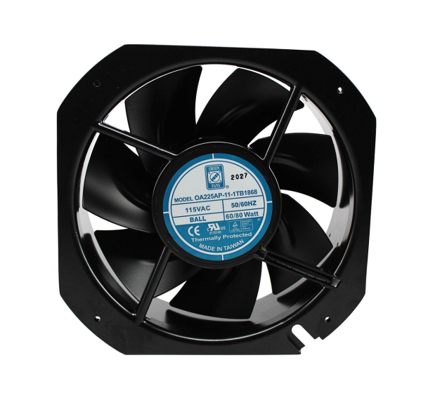 ORION AC Axial Fan, 230V, Square, 225 mm, 80 mm, Ball Bearing, 620 CFM