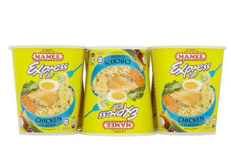 MAMEE EXPRESS CUP CHICKEN FLAVOUR INSTANT NOODLES 6 X 60G