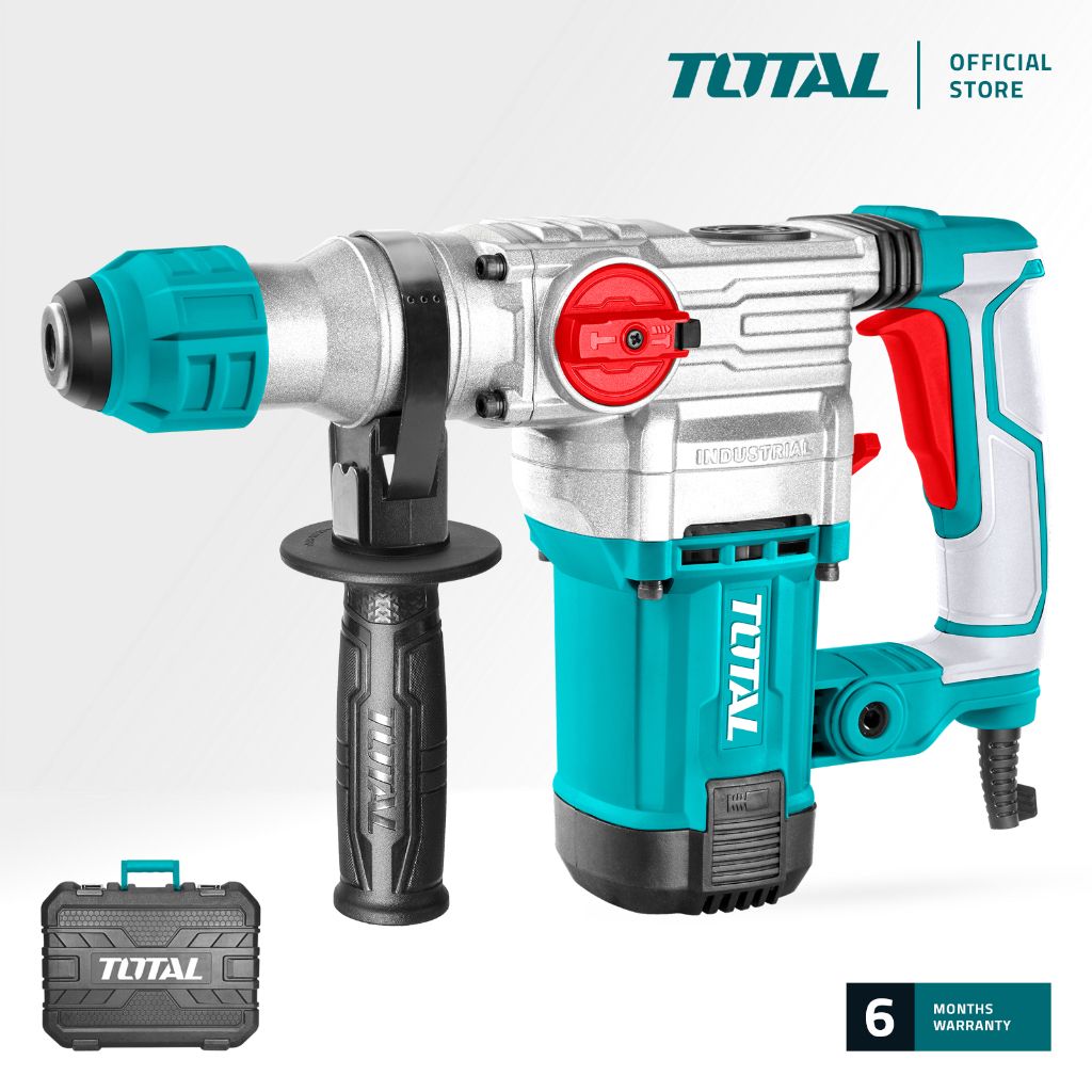 TOTAL TH1153256 ROTARY HAMMER (SDS+ STANDS FOR SLOTTED DRIVE SYSTEM PLUS. ANTI-VIBRATION SYSTEM IN PLACE.)