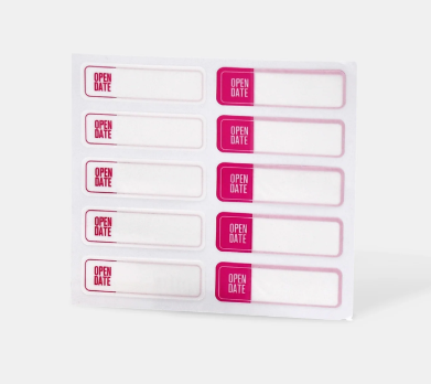 DOC STICKER - DATE OPEN / PURPLE COLOR