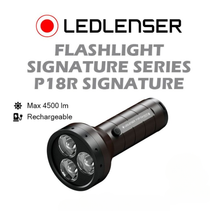 LEDLENSER RECHARGEABLE FLASHLIGHT P18R SIGNATURE