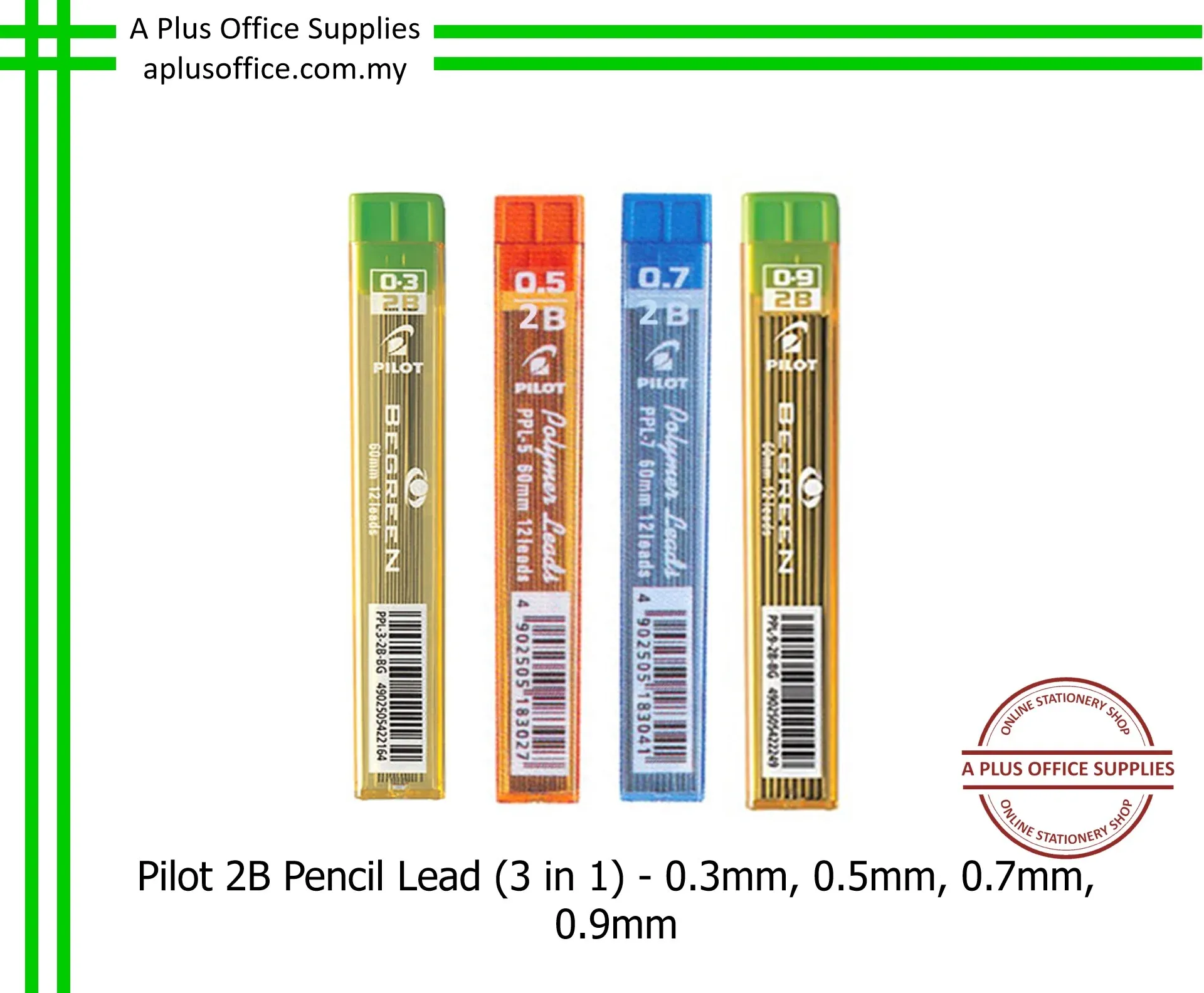 PILOT PENCIL LEAD 0.7MM & 0.5MM