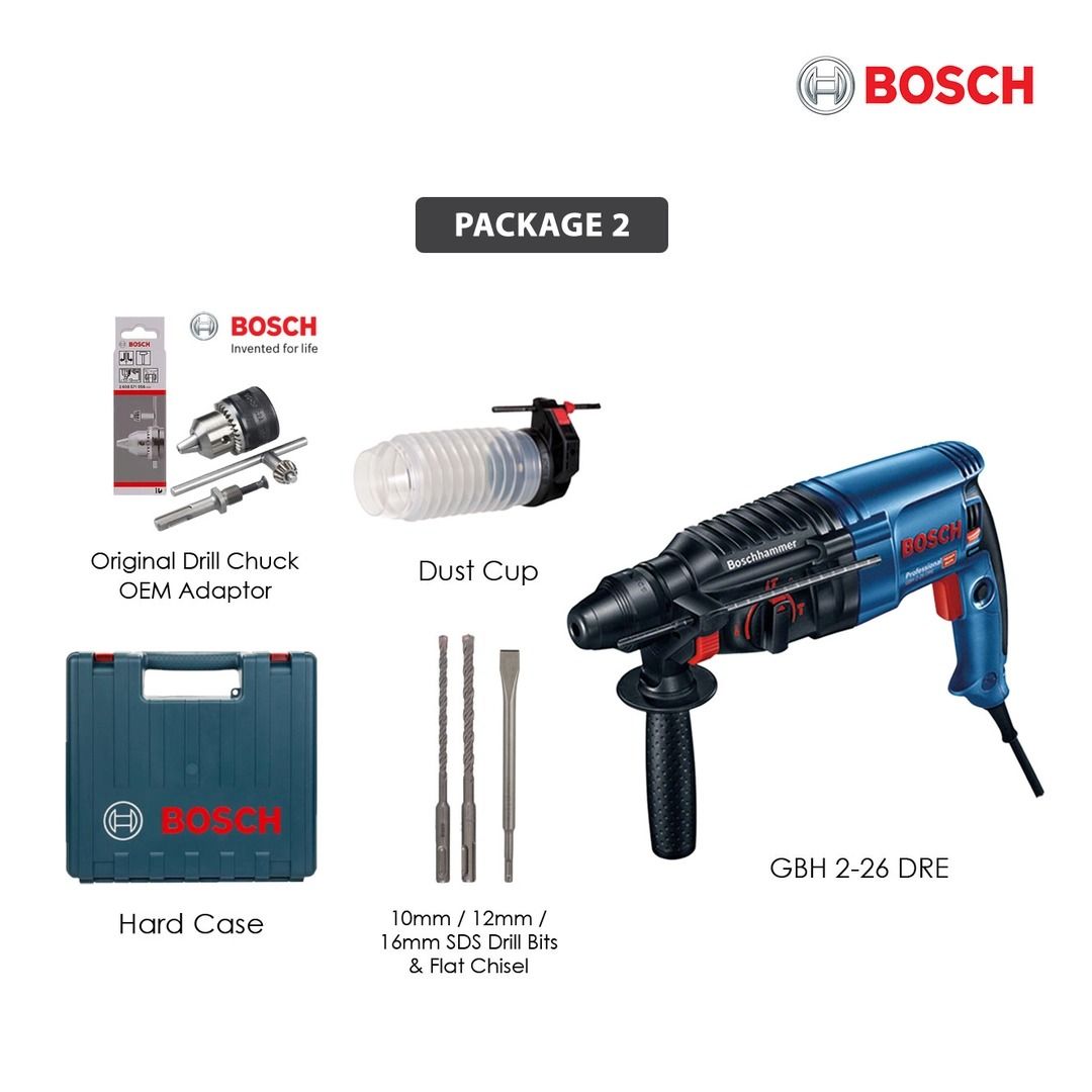 BOSCH GBH 2-26 DRE Rotary Hammer With SDS Plus