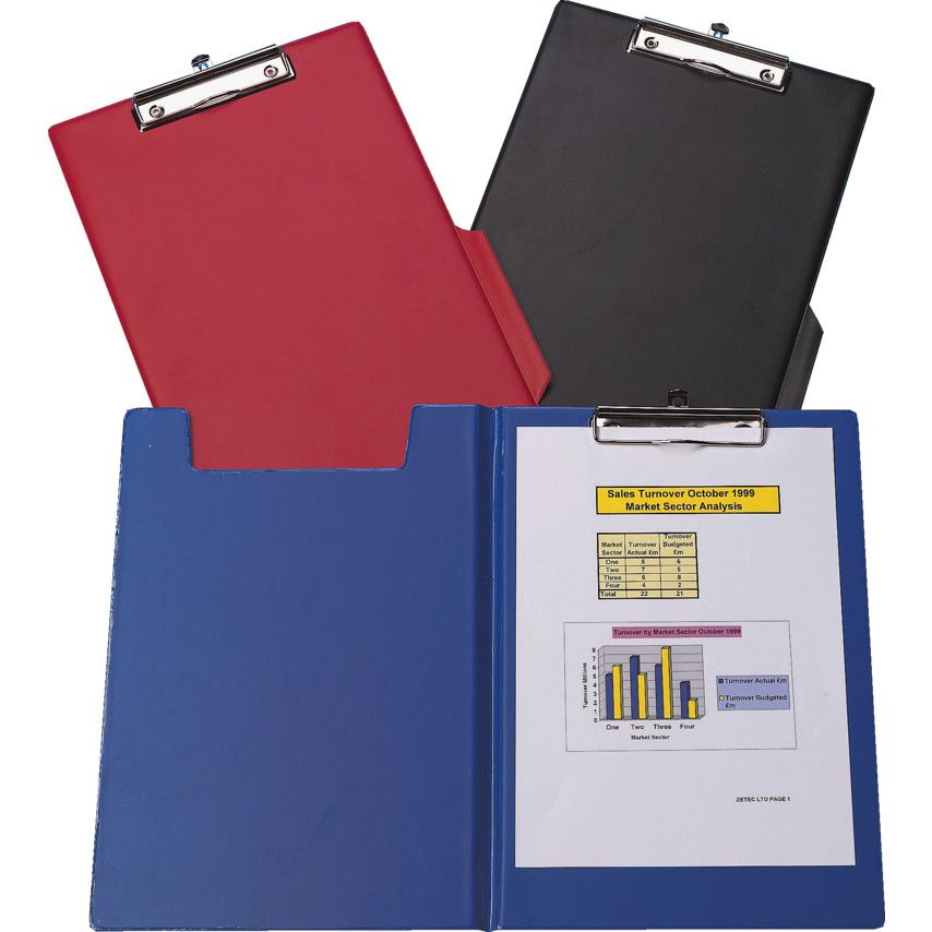 *FOLDOVER CLIPBOARD PVC Clipboards A4