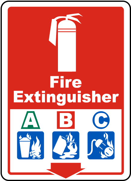 ABC FIRE EXTINGUISHER SIGN