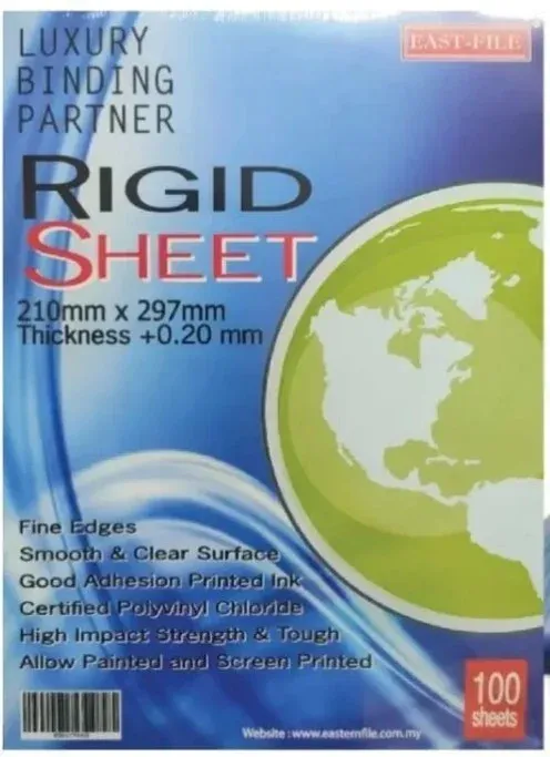 East-File RS-A4 PVC A4 Rigid Sheet 100's