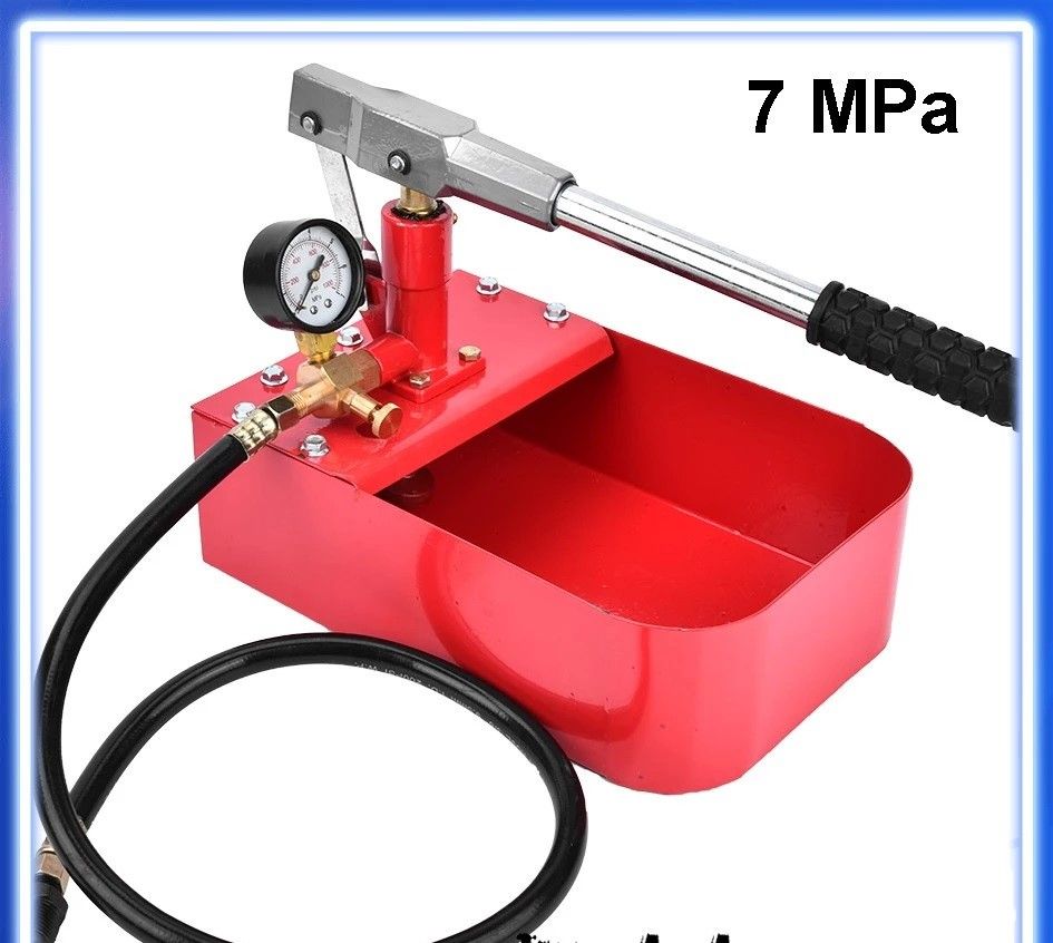 Hydraulic Pressure Test Pump 7MPa 1000psi 70KG/cm3 Manual Hydraulic Water Pump Pipeline Tester Tool Malaysia Stock