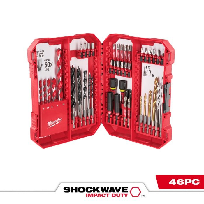 MILWAUKEE SHOCKWAVE™ Impact Duty Drill & Driver Bit Set (46pcs)