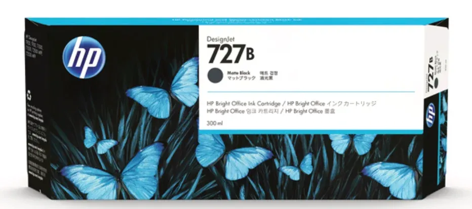 Genuine Malaysia HP Warranty - HP 727B Matte Black 300ml Ink Cartridge