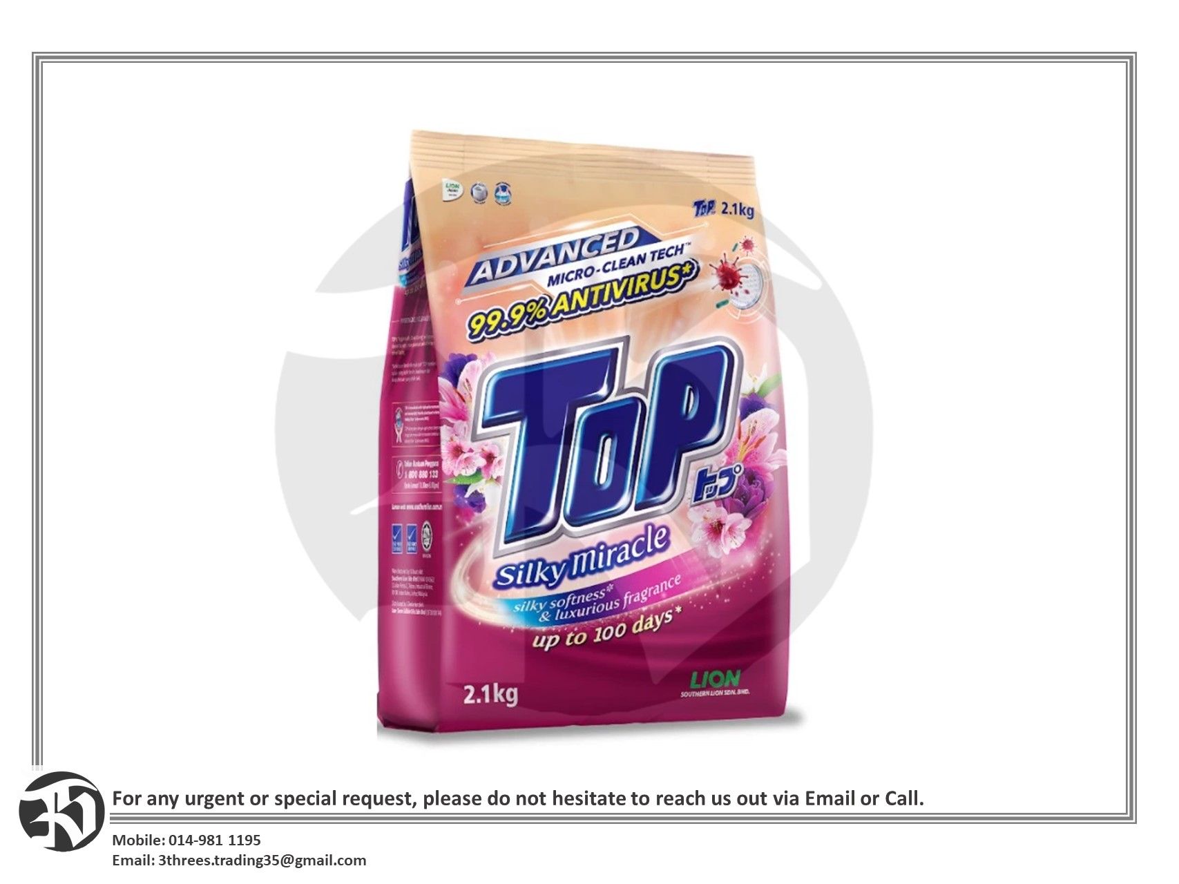top detergent 2.1 kg (silky miracle)