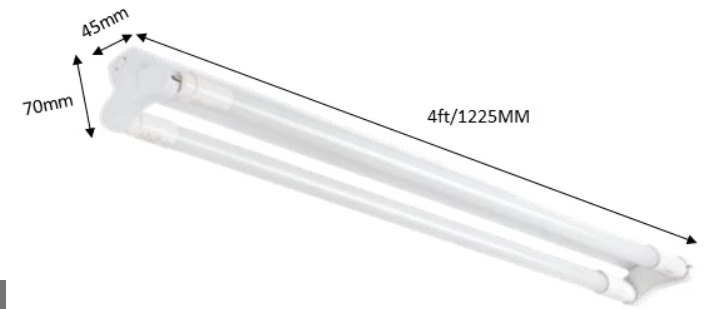 MEGAMAN LED T8 Tube 4ft, Complete Set, 2 Tube Type, Tube Lighting, Mentor T8, Lampu Panjang