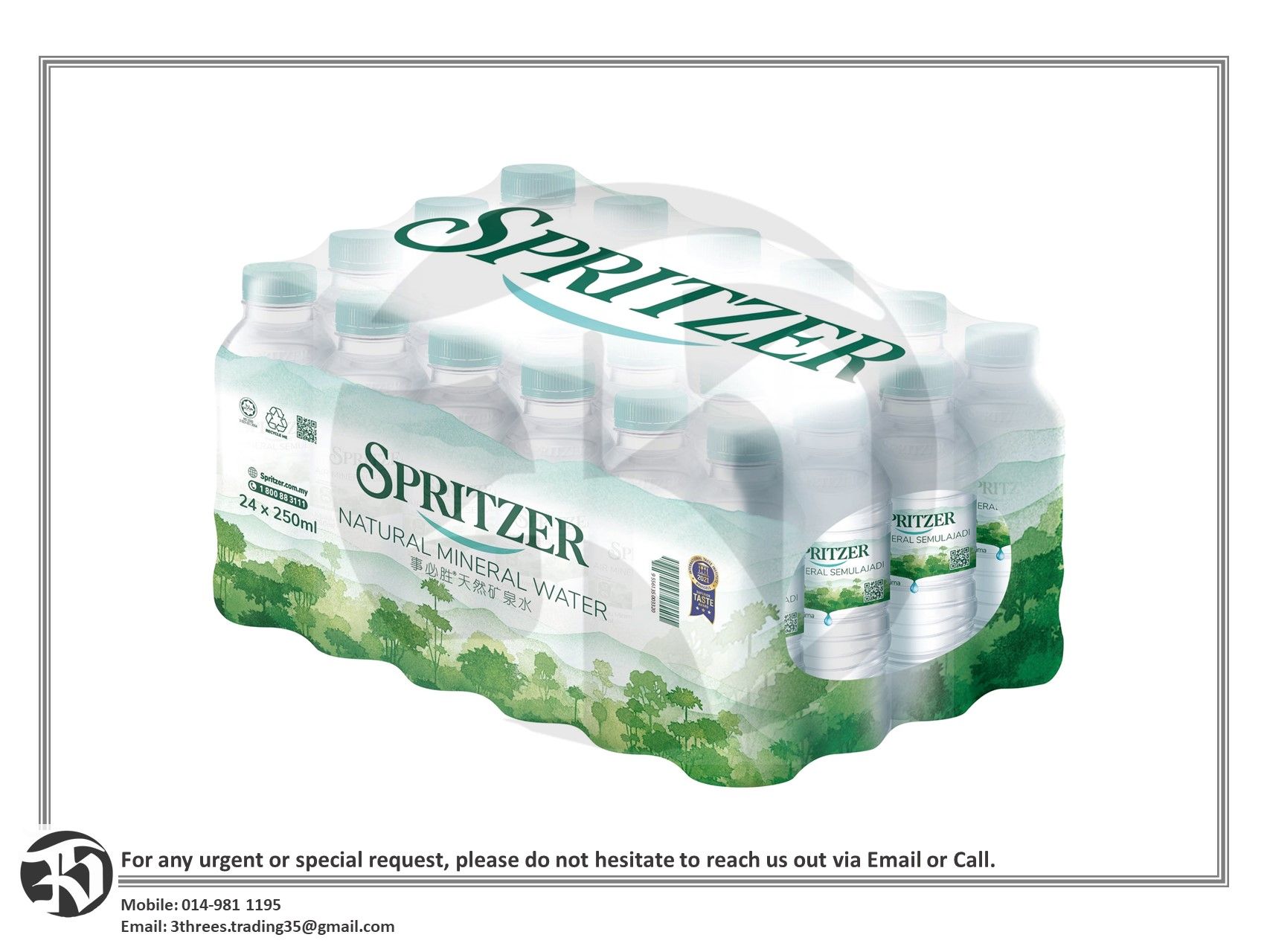 Spritzer Mineral Water 250ml (24btl/ctn)
