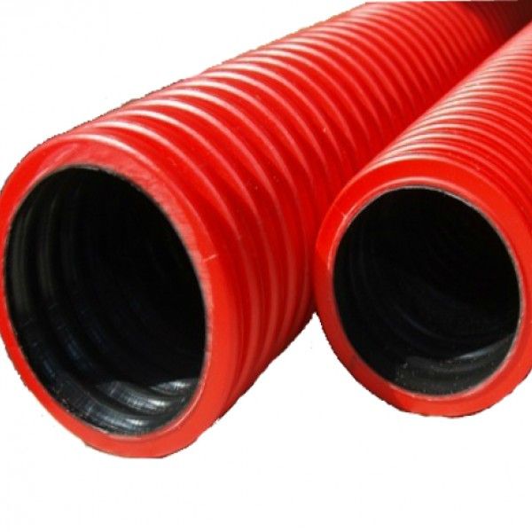 Resintech HDPE Double Wall Corrugated Underground Cable Protection Pipe 150MM (D) x 6M (L) with Double End Socket
