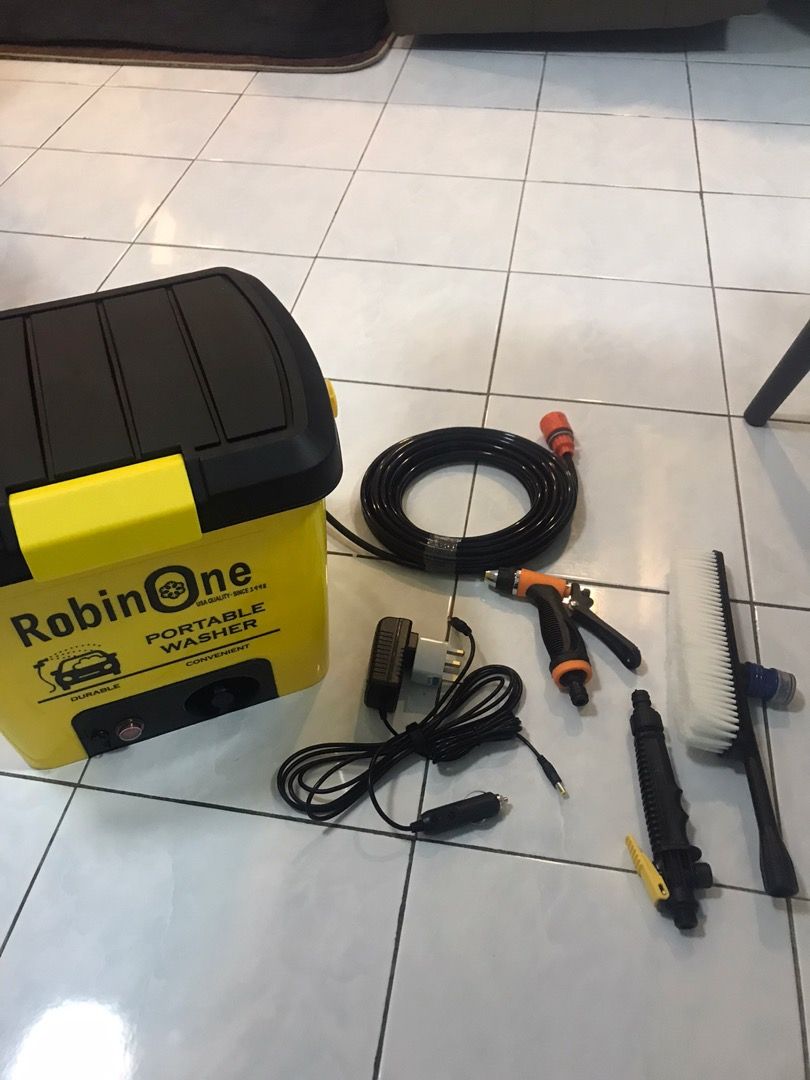 RobinOne Electric & Battery Water Pressure Washer Pump Waterjet Air Cond Cleaner Car Cleaning Cordless (Built-in Battery)