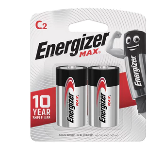 ENERGIZER MAX C Batteries 2PC Pack Bateri