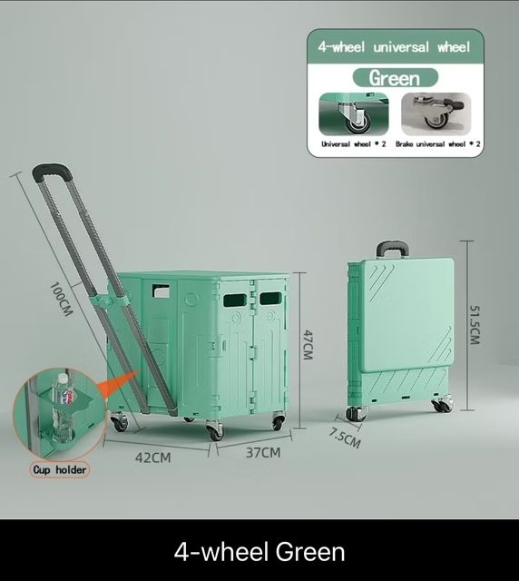 Folding Trolley Box (47cmX42CMX37CM)