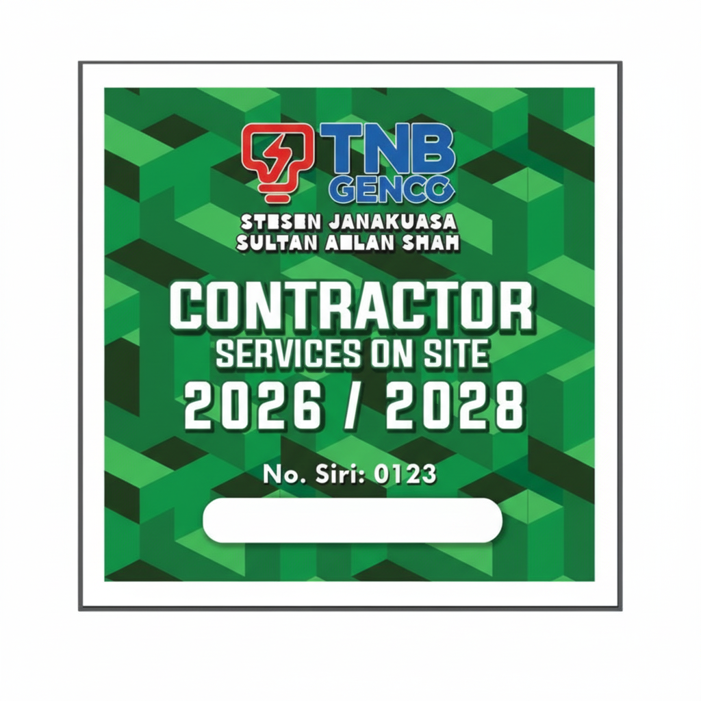 Pelekat Kenderaan CONTRACTOR SERVICE ON SITE ( Motorsikal )