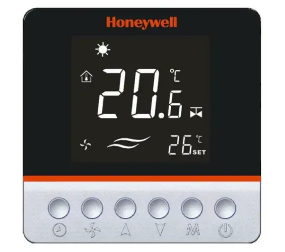HONEYWELL TFM228N/U LCD DIGITAL AC FAN COIL THERMOMETER (AC90~240V,50/60HZ) (TACT SWITCH) (12-PC/BOX)