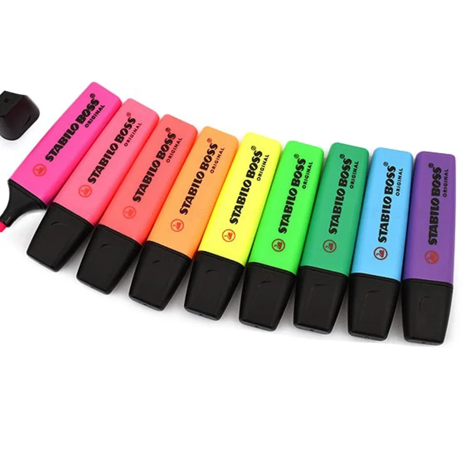 Stabilo Boss Highlighter - pink, orange, yellow, green, blue, purple