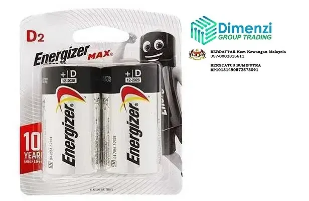 ENERGIZER ALKALINE BATTERY D (2PCS/PACK)