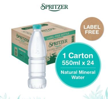 Spritzer Natural Mineral Water 550ml X 24 btl