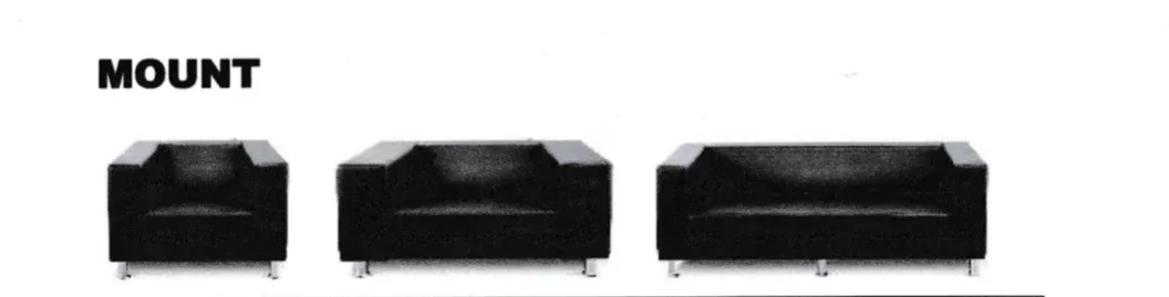 Sofa Office PU Leather 1/2/3