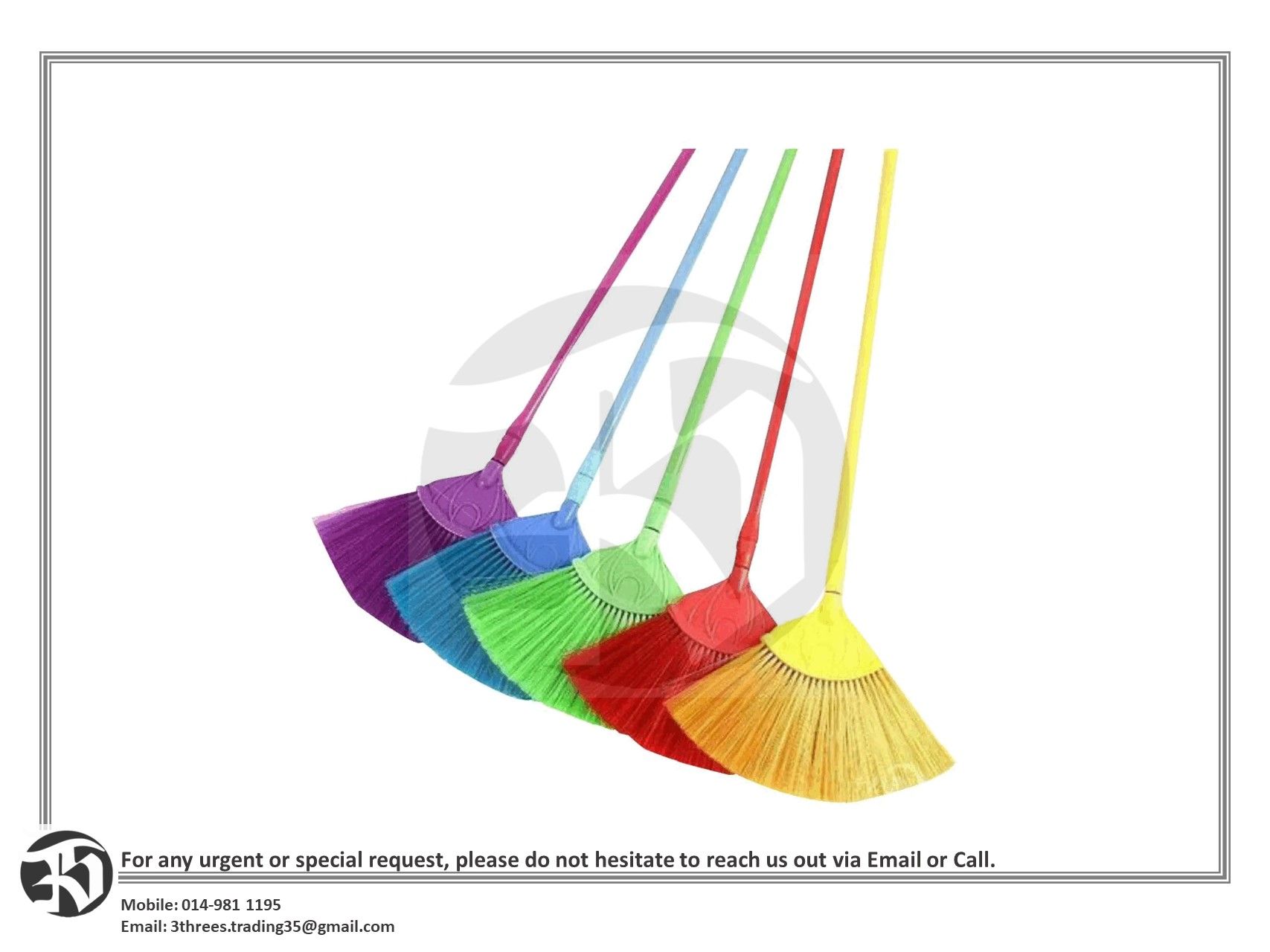 Nylon Floor Broom with head @ handle
