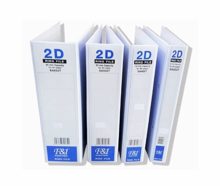 Ocha 2D white PVC ring file 25 mm- 60 mm Free delivery
