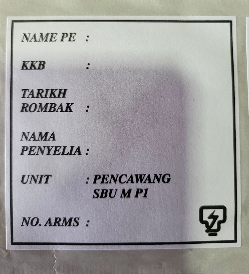 Sticker Scrap Sub Station (2000Kpg)