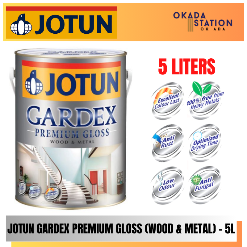 Jotun Paint / 5L / 5 LITER / Interior Paint / Exterior Paint / Gardex Premium Gloss / Oil Based Paint / Wood & Metal Paint / Cat Dalaman / Cat Luaran / Cat Minyak / Cat