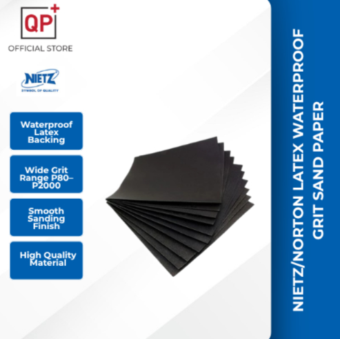 NIETZ/NORTON LATEX WATERPROOF GRIT SAND PAPER (P80 - P2000) [HIGH QUALITY] l KERTAS PASIR l 砂纸-P1000