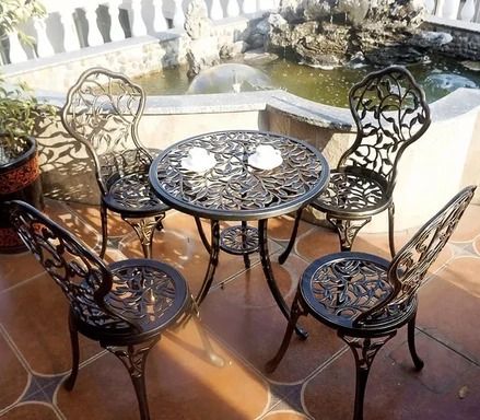 Garden Outdoor Round Table Cast Iron