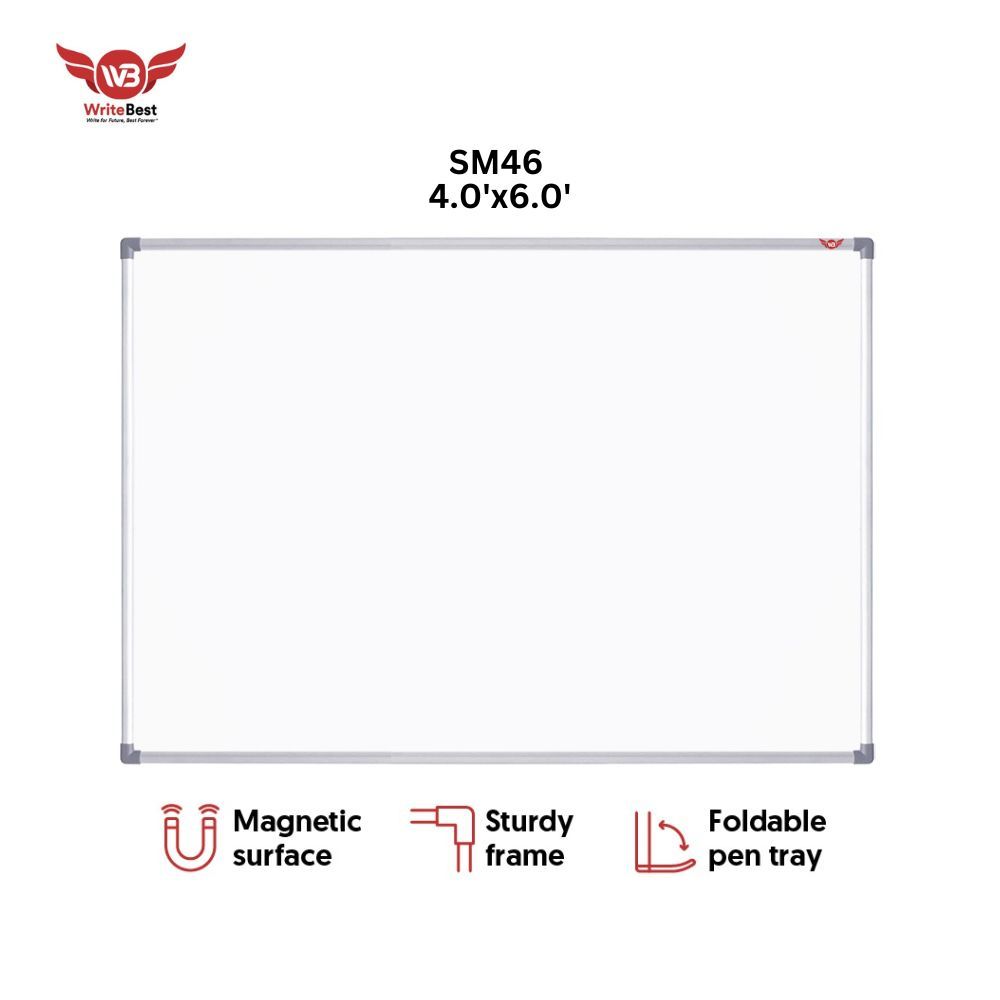 QP [ Writebest Magnetic White Board SM46 4'x6' ]