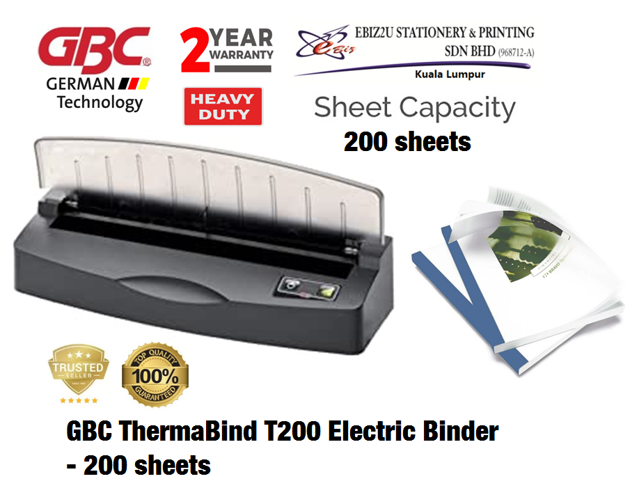GBC ThermaBind T200 Electric Binder - 200 sheets (binding machine, heavy duty binding machine, best binding machine, thermal binding machine, thermal bind)