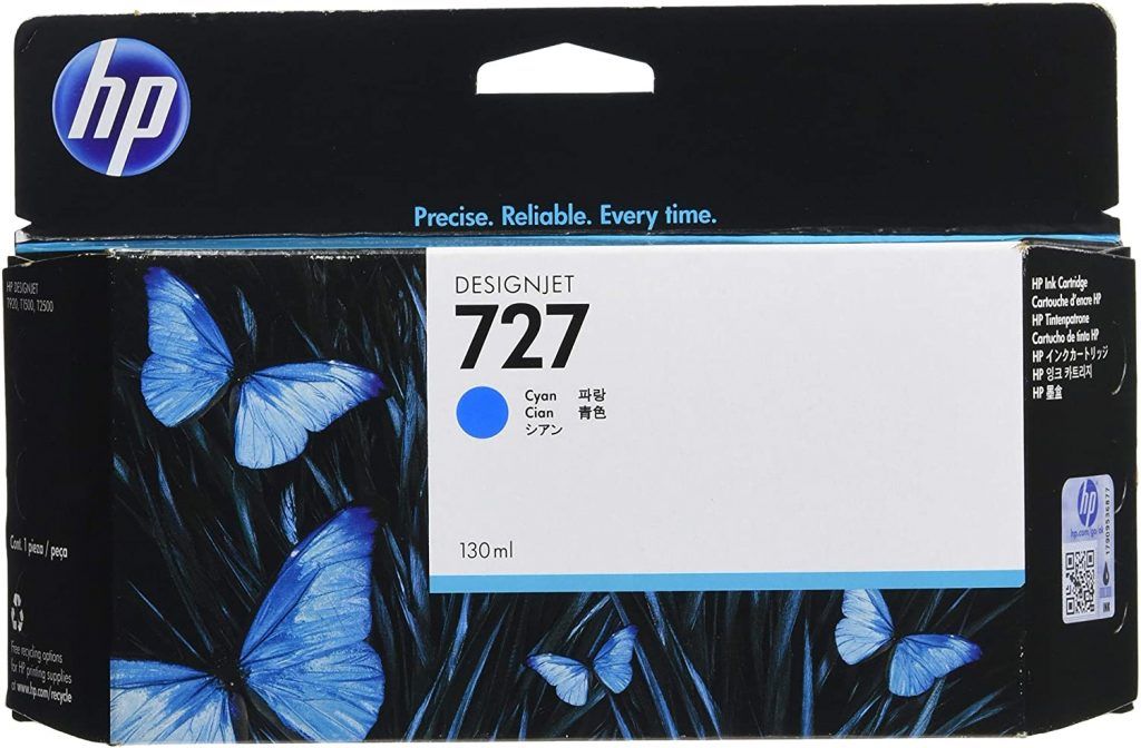 HP 727 300-ml Cyan DesignJet Ink Cartridge (F9J76A)